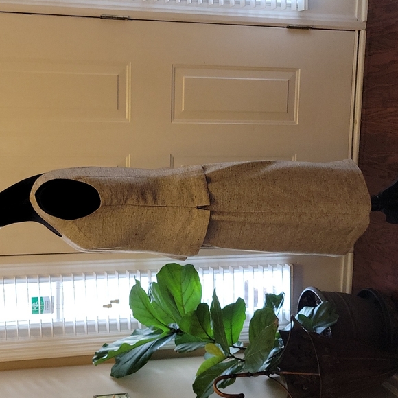 LE SUIT brown white textured 2 piece dress pencil skirt/top fully lined … - Picture 4 of 7